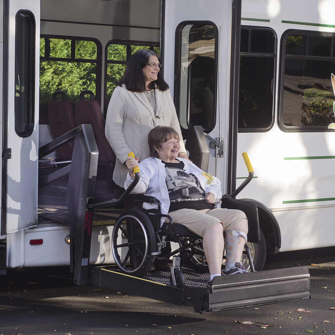 Transport Services Lady in Wheelchair